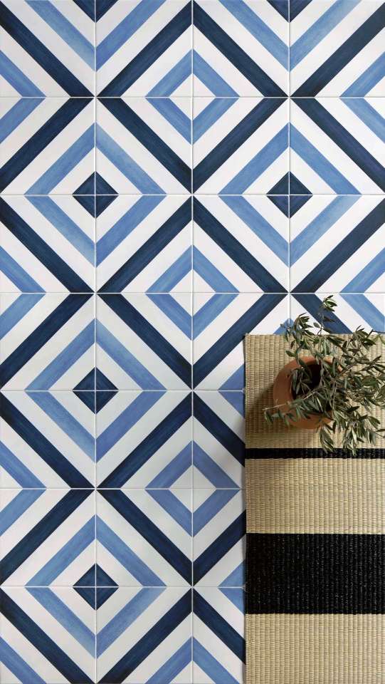 blue tiles Sydney floor artisan inspired